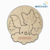 Cute Wolf Multi-Layer Customized Name Plate
