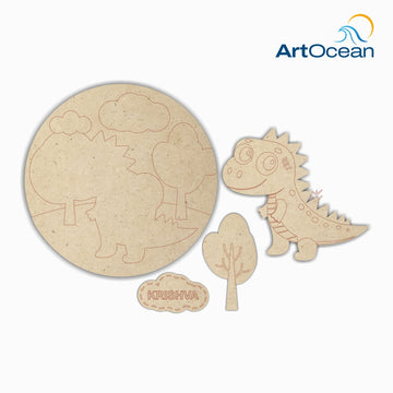 Cute Dinosaur Multi-Layer Customized Name Plate