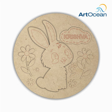 Cute Rabbit Multi-Layer Customized Name Plate