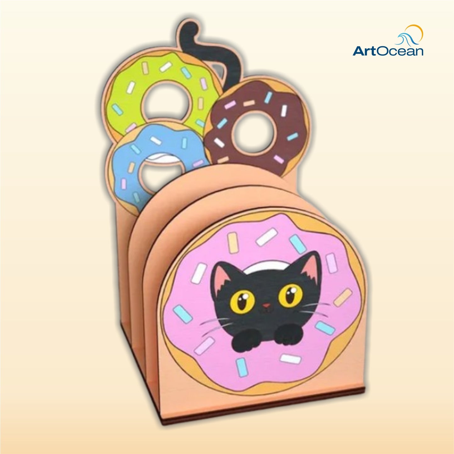 DIY Pre-Marked Donut Desk Organizer Painting Kit 7+