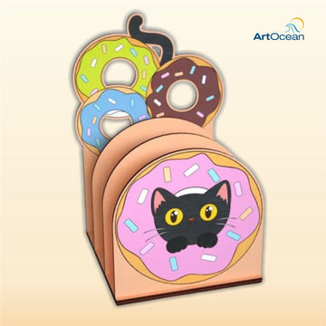 DIY Pre-Marked Donut Desk Organizer Painting Kit 7+