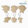 DIY Pre-marked MDF Keychain and Fridge Magnet Painting Kit
