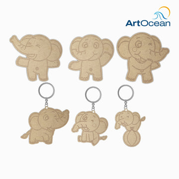 DIY Pre-marked MDF Keychain and Fridge Magnet Painting Kit