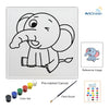 Cute Elephant pre-marked color it kit canvas