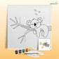 Cute Koala Bear pre-marked canvas color it kit