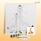 Cute Giraffe pre-marked canvas color it kit
