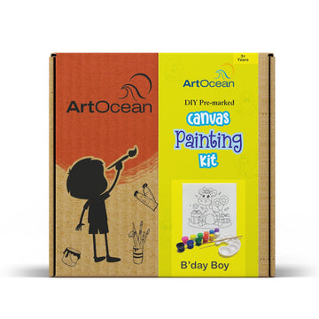 Cute Giraffe pre-marked canvas color it kit