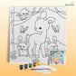 Cute Deer pre-marked canvas color it kit