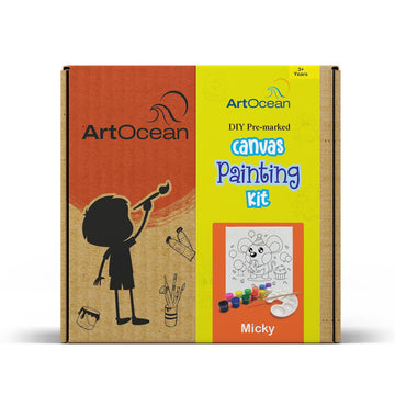 Cute Mouse pre-marked canvas color it kit