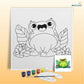 Cute Frog pre-marked canvas color it kit