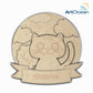 Cute Cat Multi-Layer Customized Name Plate
