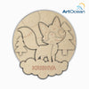 Cute Wolf Multi-Layer Customized Name Plate