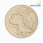 Cute Dinosaur Multi-Layer Customized Name Plate