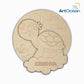 Cute Turtle Multi-Layer Customized Name Plate