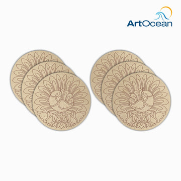 DIY Pre-marked MDF Coaster Painting Kit_1