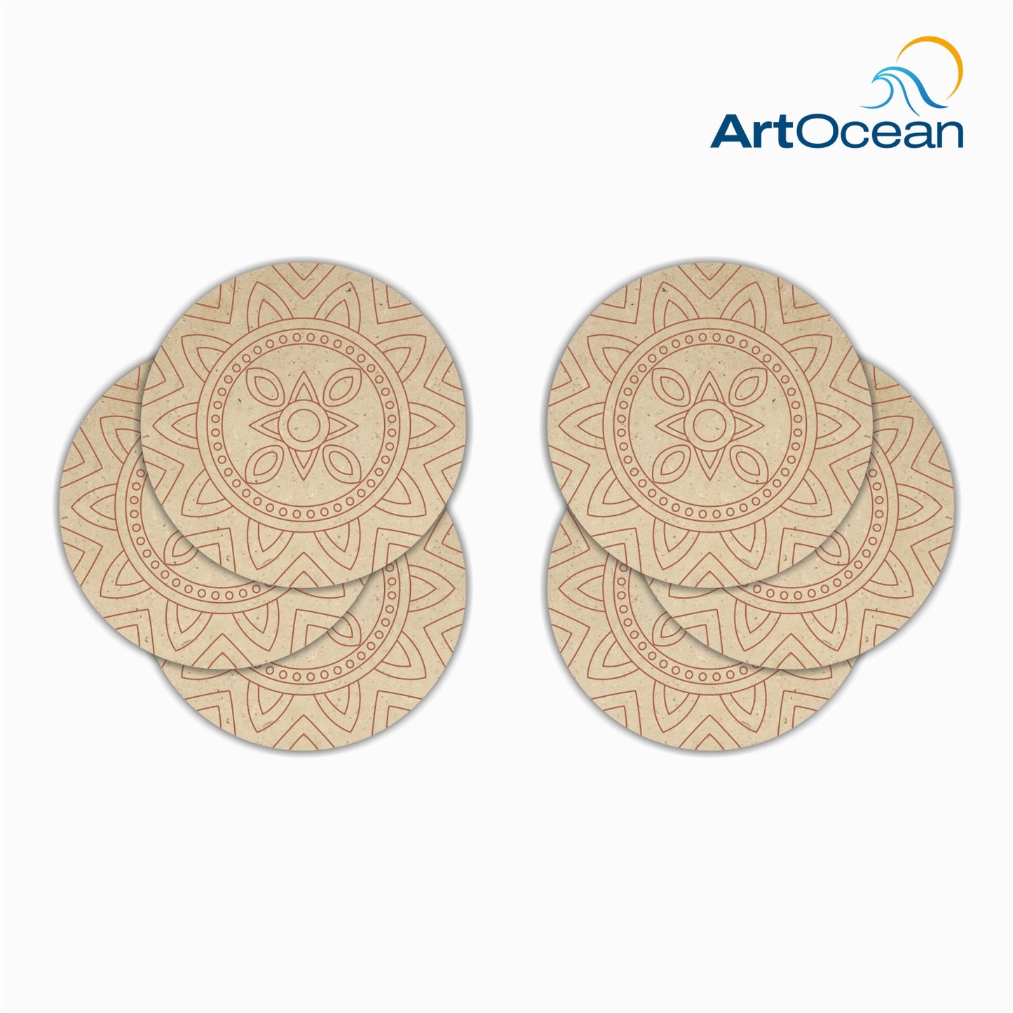 MDF Pre-marked Coasters_4_(6Pcs)