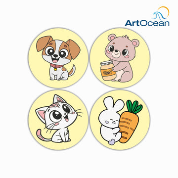 DIY Pre-marked MDF Coaster Painting Kit_2