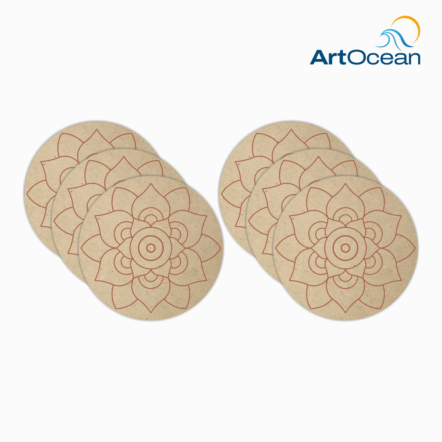 MDF Pre-marked Coasters_2_(6Pcs)