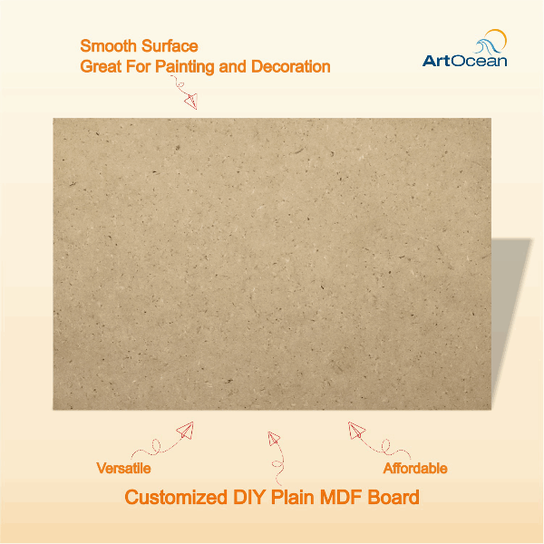 Plain MDF Rectangle Base for Painting
