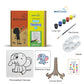 Cute Elephant pre-marked canvas color it kit