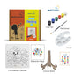 Cute Mouse pre-marked canvas color it kit