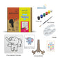 Cute Elephant pre-marked canvas color it kit