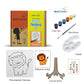 Cute lion pre-marked canvas color it kit
