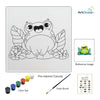 Cute Frog pre-marked color it kit canvas