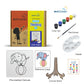 Cute Elephant pre-marked canvas color it kit